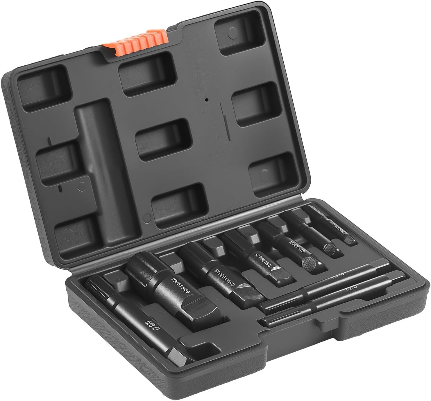 Pipe Extractor Set, 9 Pieces Heavy Duty Steel Broken Pipe Extractors, with Solid