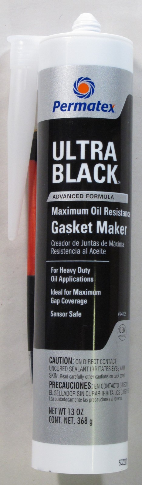 Permatex 24105 Ultra Black Max Oil Resistance RTV Silicone 13oz Tube