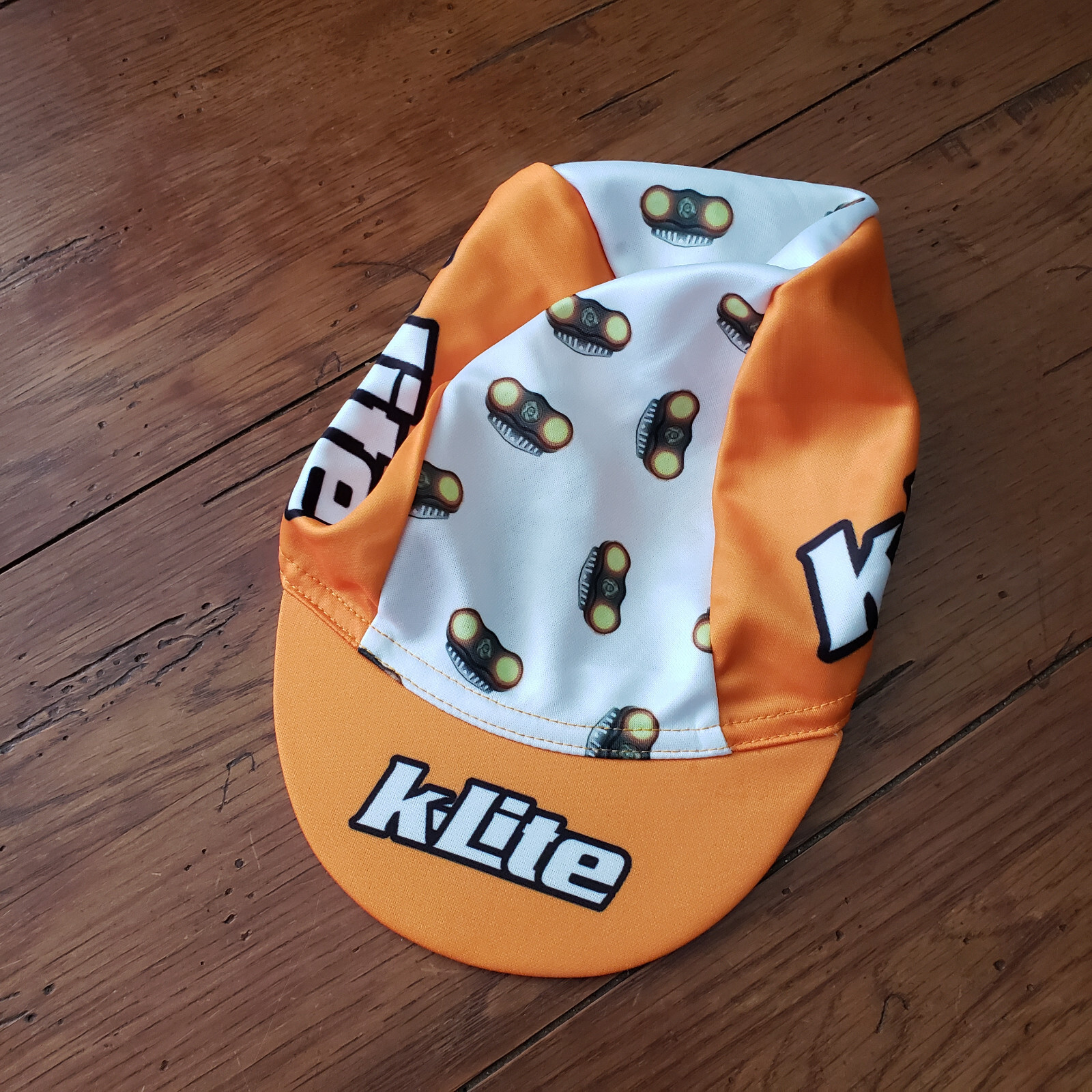 K-Lite OSFM Cycling Hat Orange White Cap OSFA