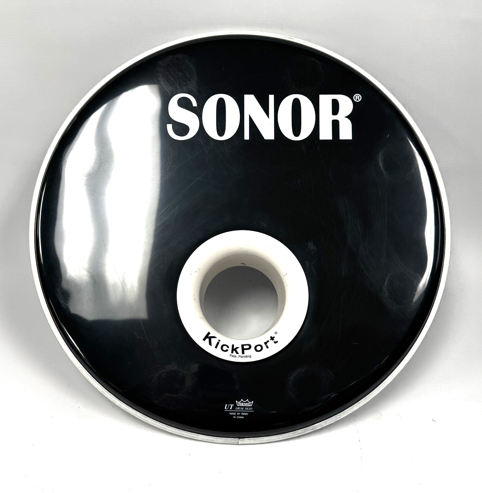 Remo UT 20" Inch Bass Kick Drum Head Ebony Black with Ported Hole Accessory