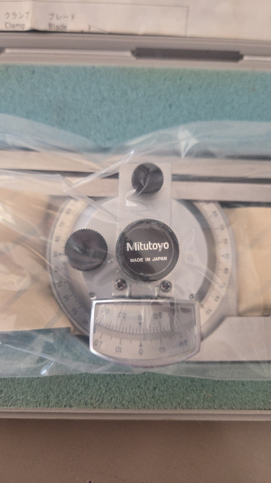 New MITUTOYO Machinest Universal Bevel Protractor Set 187-906 Made In Japan 12”