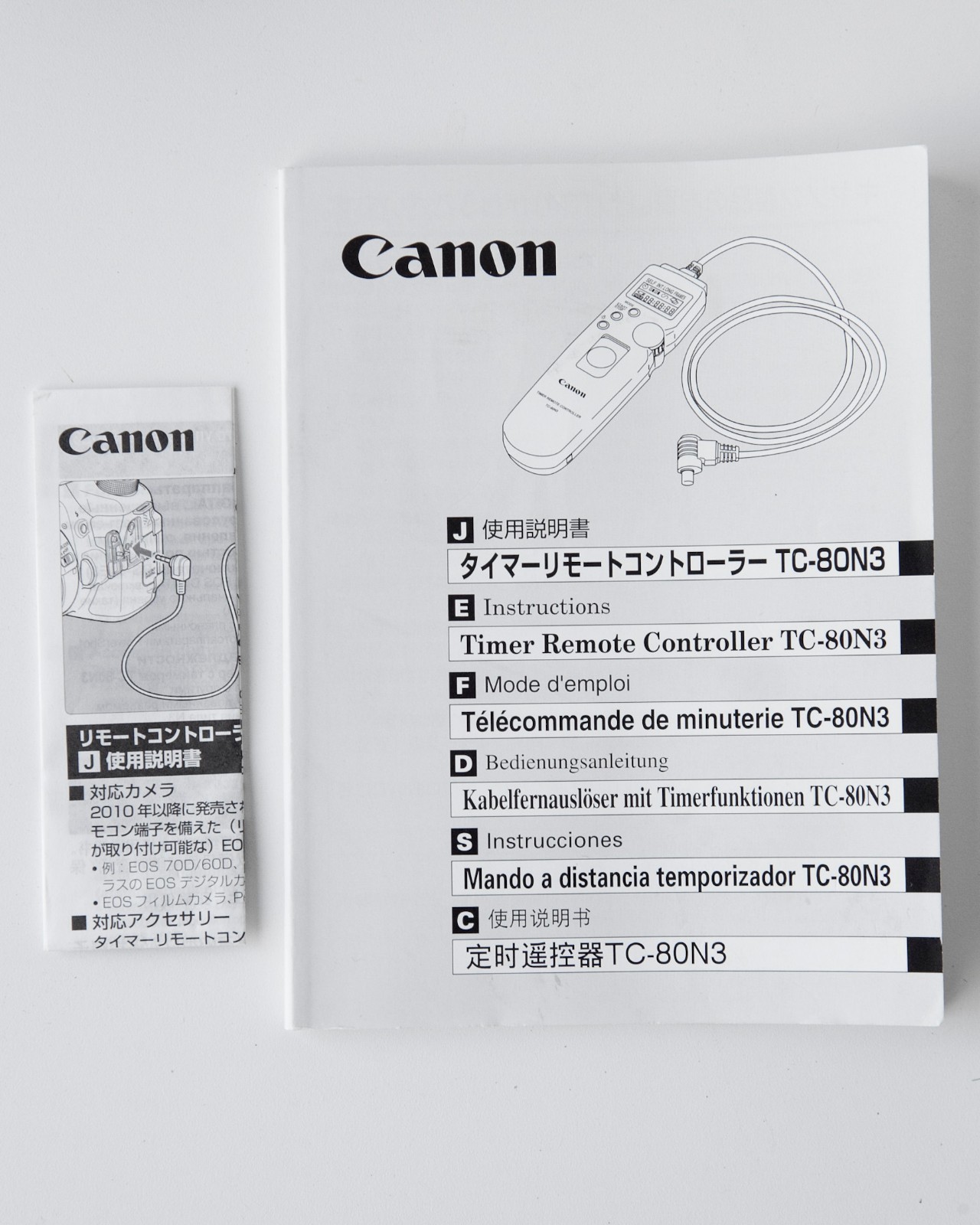 Genuine NOS Canon TC-80N3 Timer Remote Controller, N3Socket,Instructions,Battery