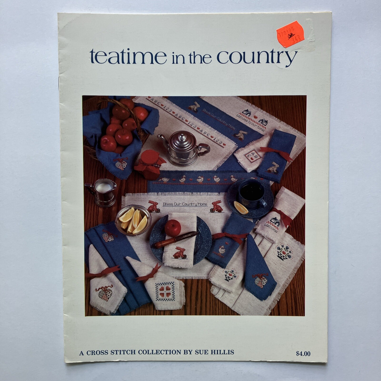 Teatime In The Country Rabbits Hearts Sue Hillis Counted Cross Stitch Leaflet