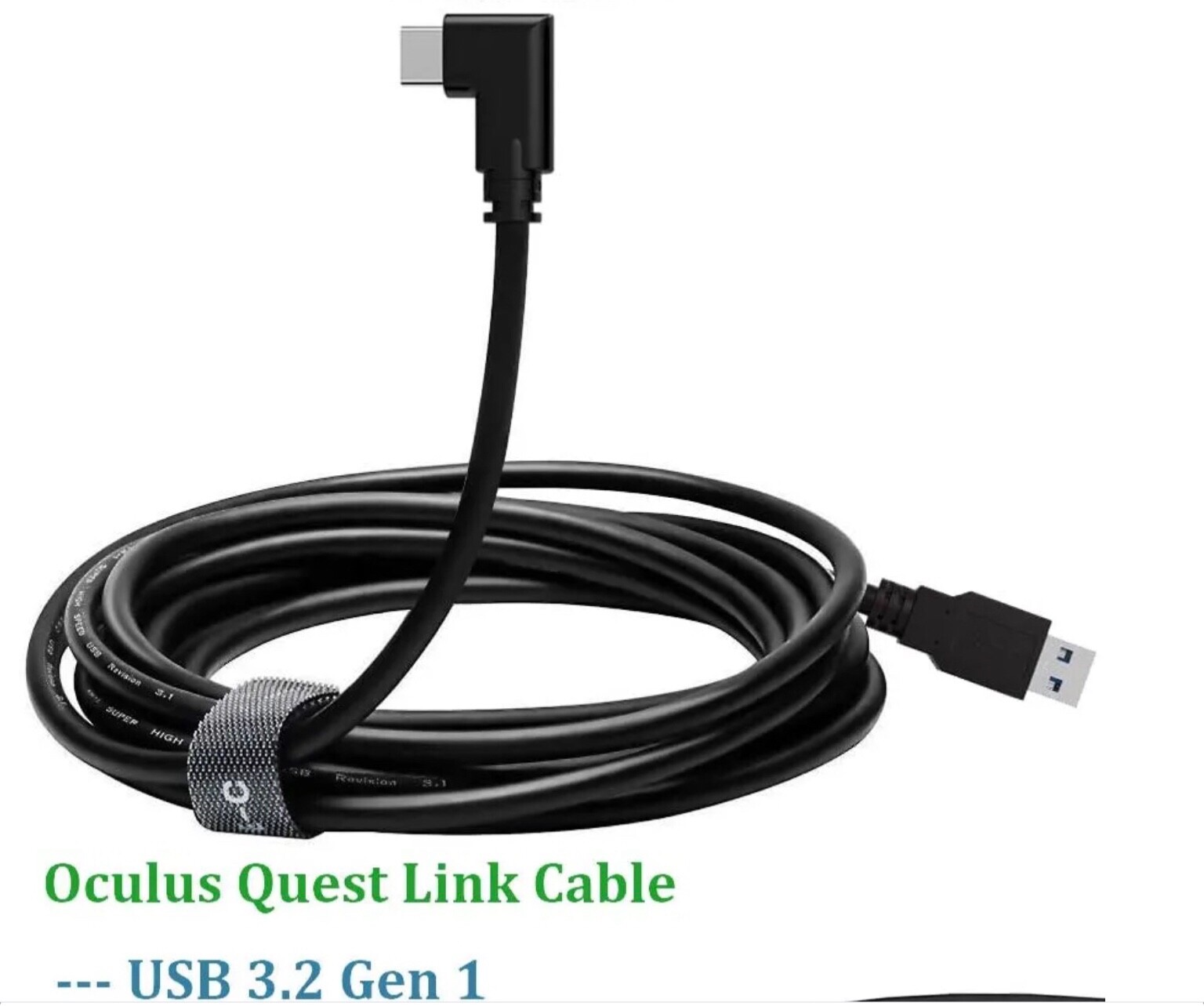 20ft Link Cable for Oculus Quest. USB-A to Right Angle USB-C