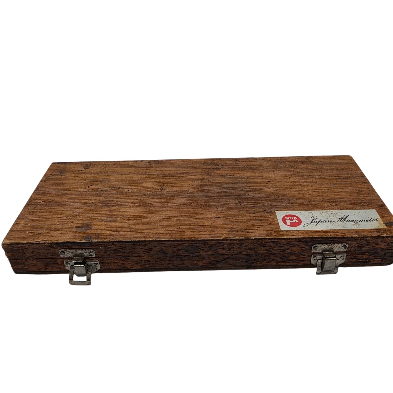 Vintage NSK Japan Micrometer Empty Wooden Storage Case
