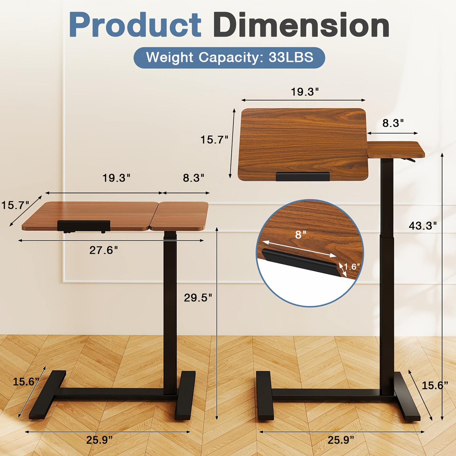 Small Standing Office Computer Desk