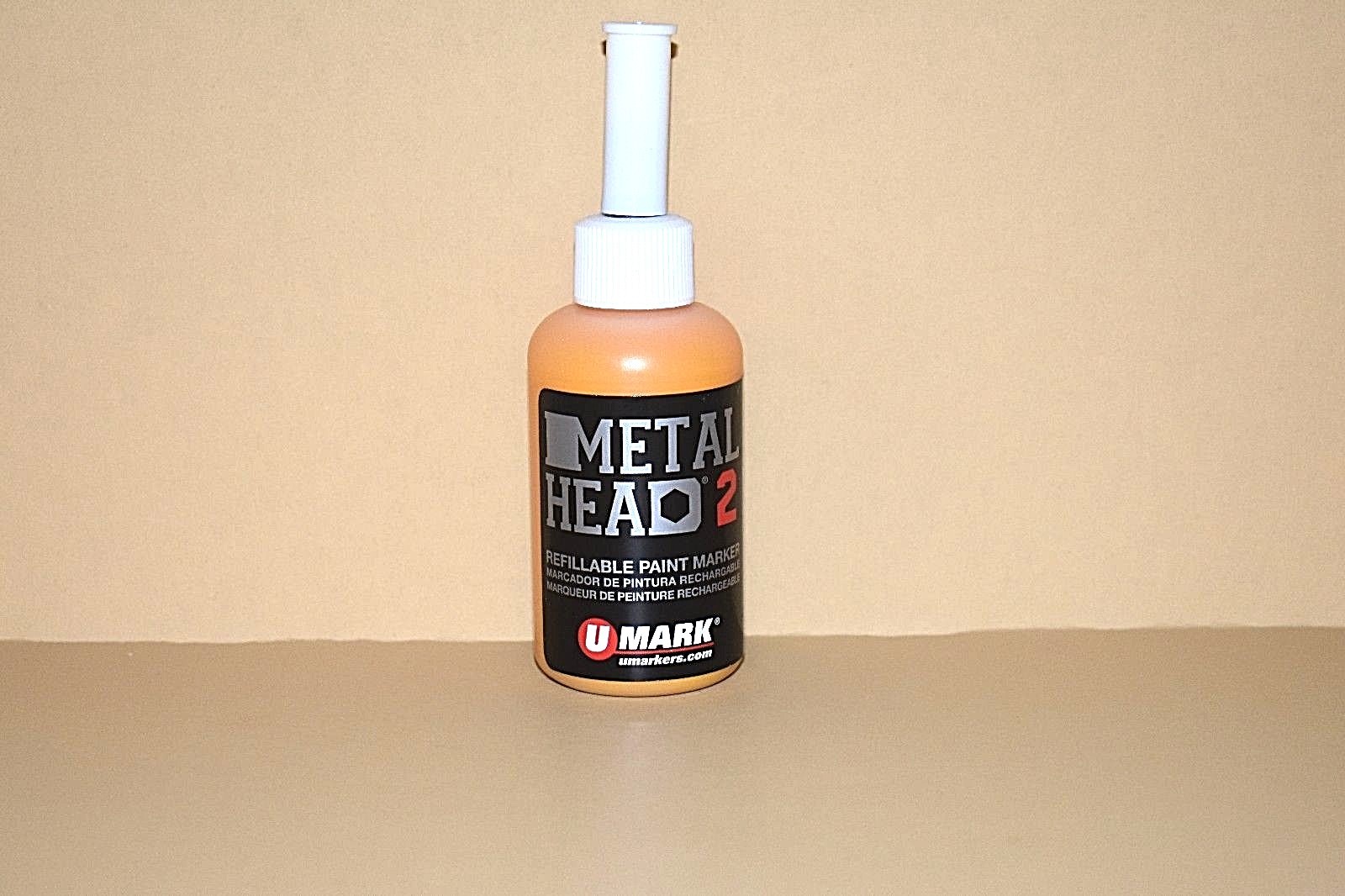 Metal Head2 Paint Marker 2 Oz Yellow Auto Salvage Industrial Junk Yard Crafts