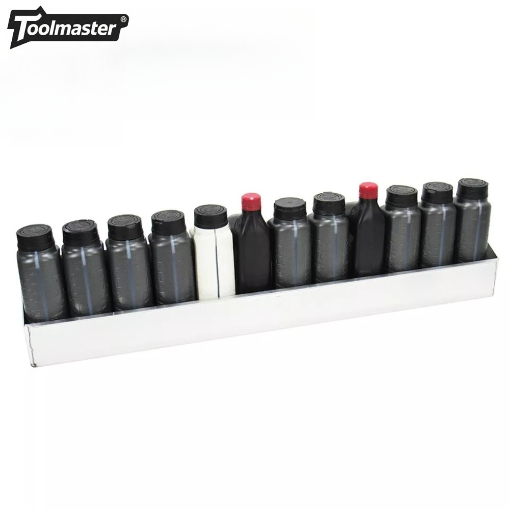 Aluminum Trailer Organizer Trailer Garage Oil Shelf 12 Quart Bottle Caddy