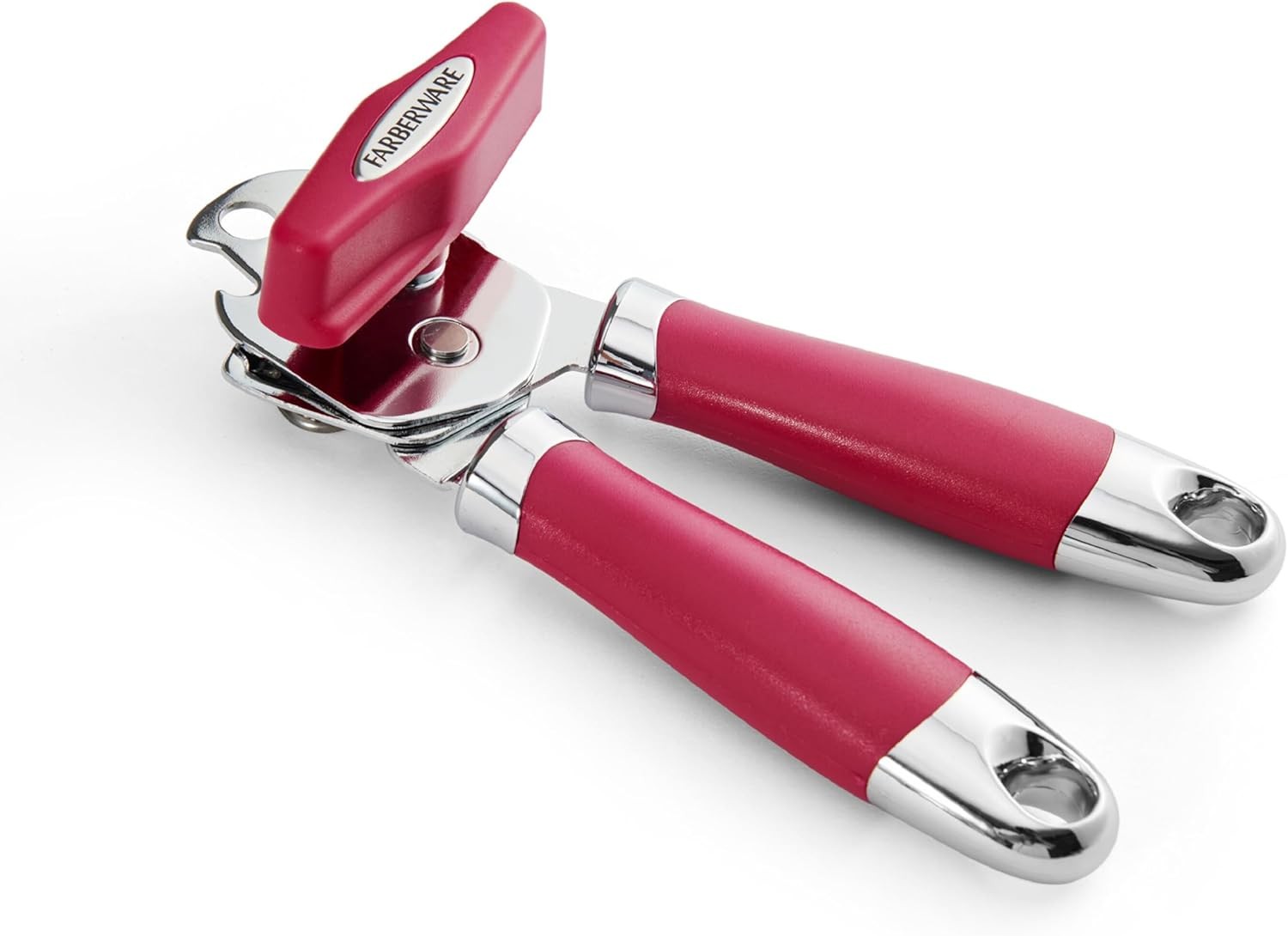 Farberware Pro 2-in-1 Can Opener - Sleek Chrome Built-in Bottle Opener