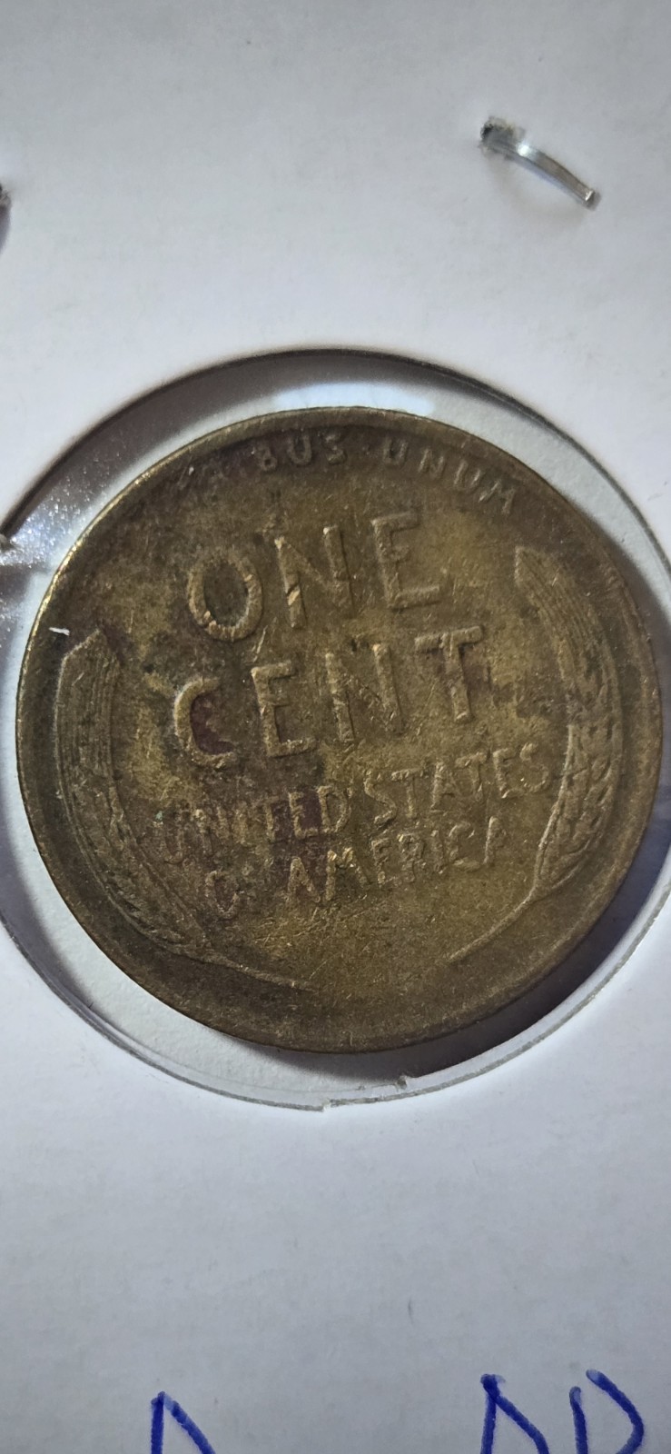 1945 S Lincoln Cent With Reverse Motto Weak Error And Tilted S, Mintmark!