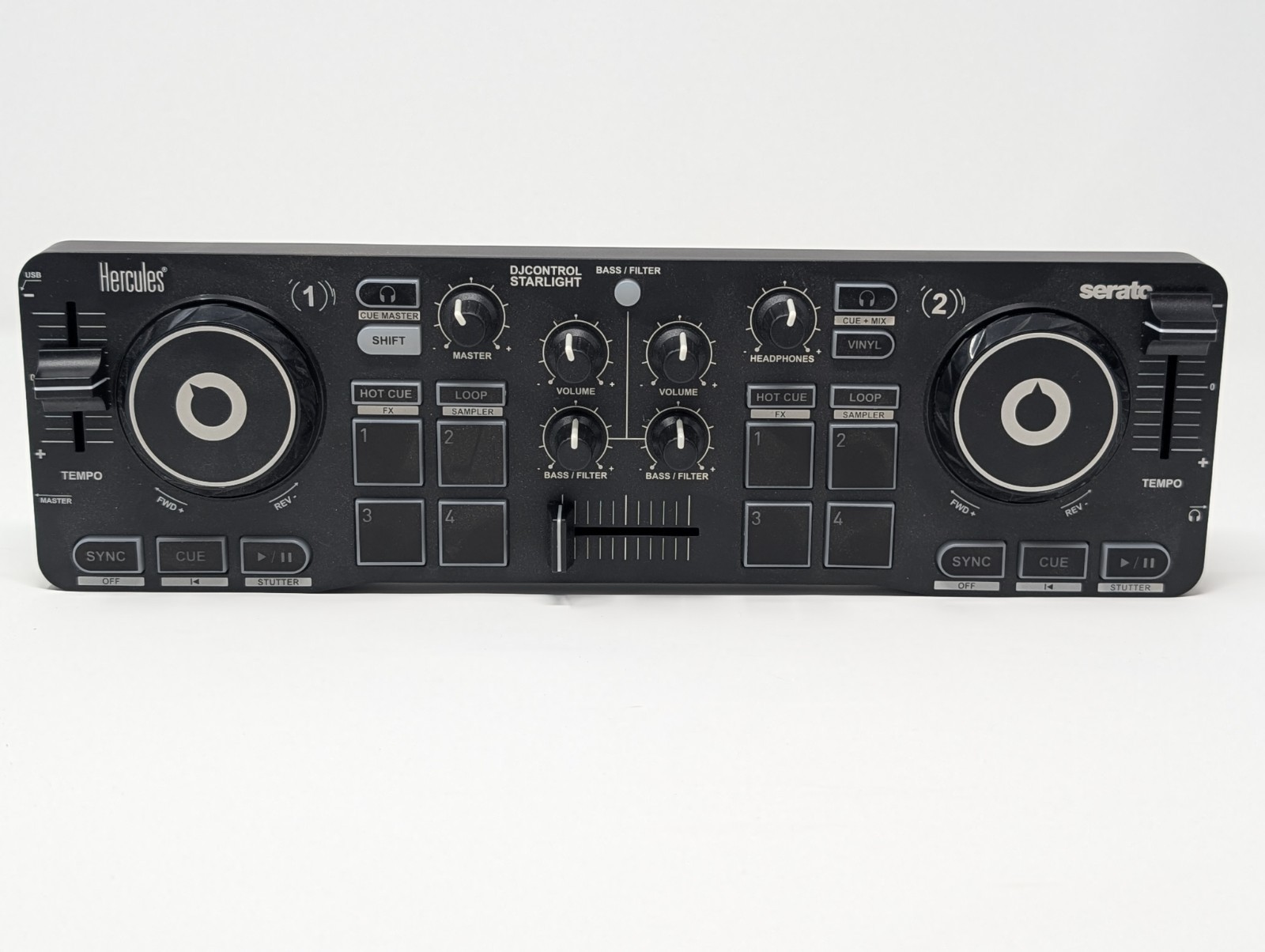Hercules DJControl Starlight USB DJ Controller for Serato DJ Lite with Cable