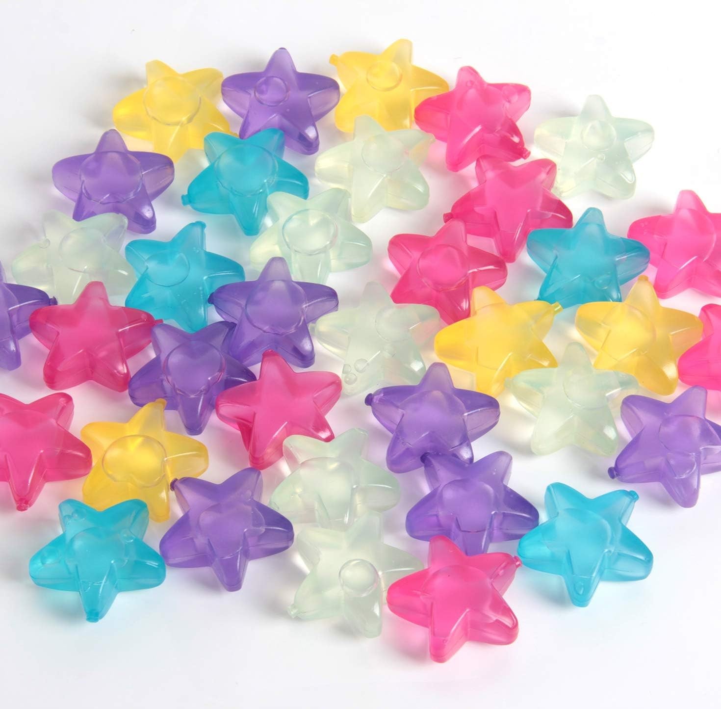 BPA-Free 40-Pack Reusable Star Shape Plastic Ice Cubes for Party Drinks