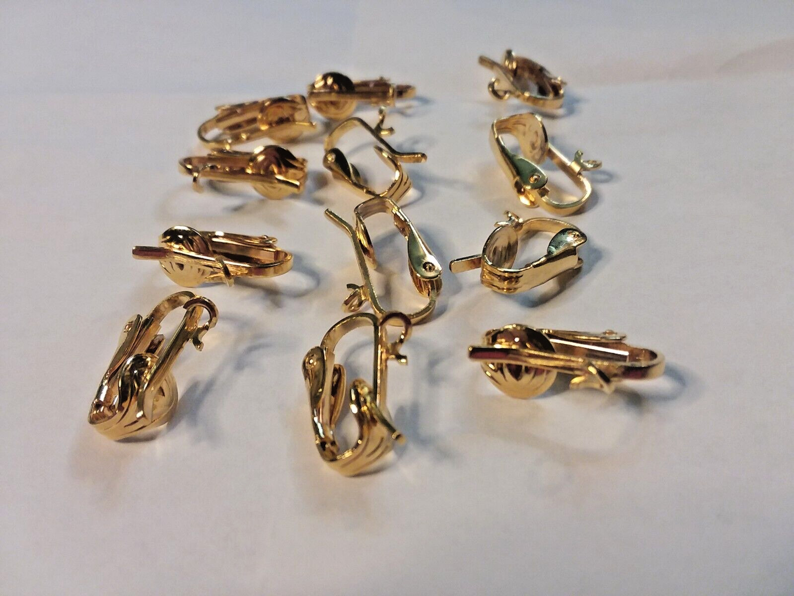 Jewelry Findings:12PCS Gold Tone Pierced Look Blank Earrings 06-01-2023