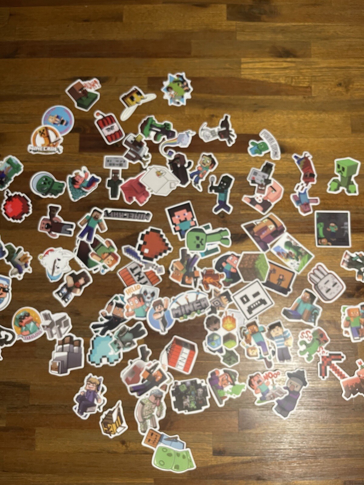 Set of 100 Minecraft Theme Sticker Decals Various