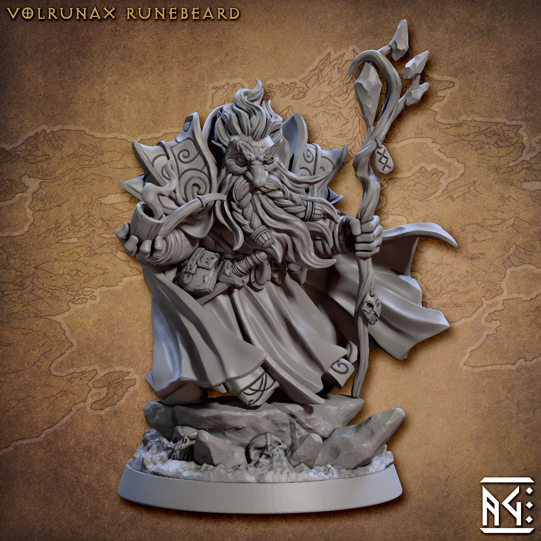 Dwarf Wizard  - Mage / Sorcerer - Artisan Guild Fantasy Dungeons and Dragons