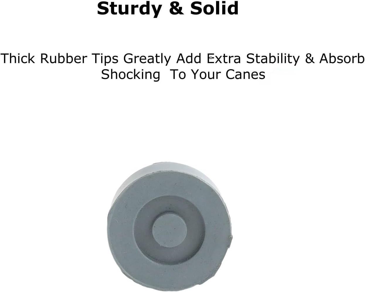 4 Pack Quad Cane Tips 1/2 Inch Heavy Duty Walking Cane Rubber Tips Replacement S