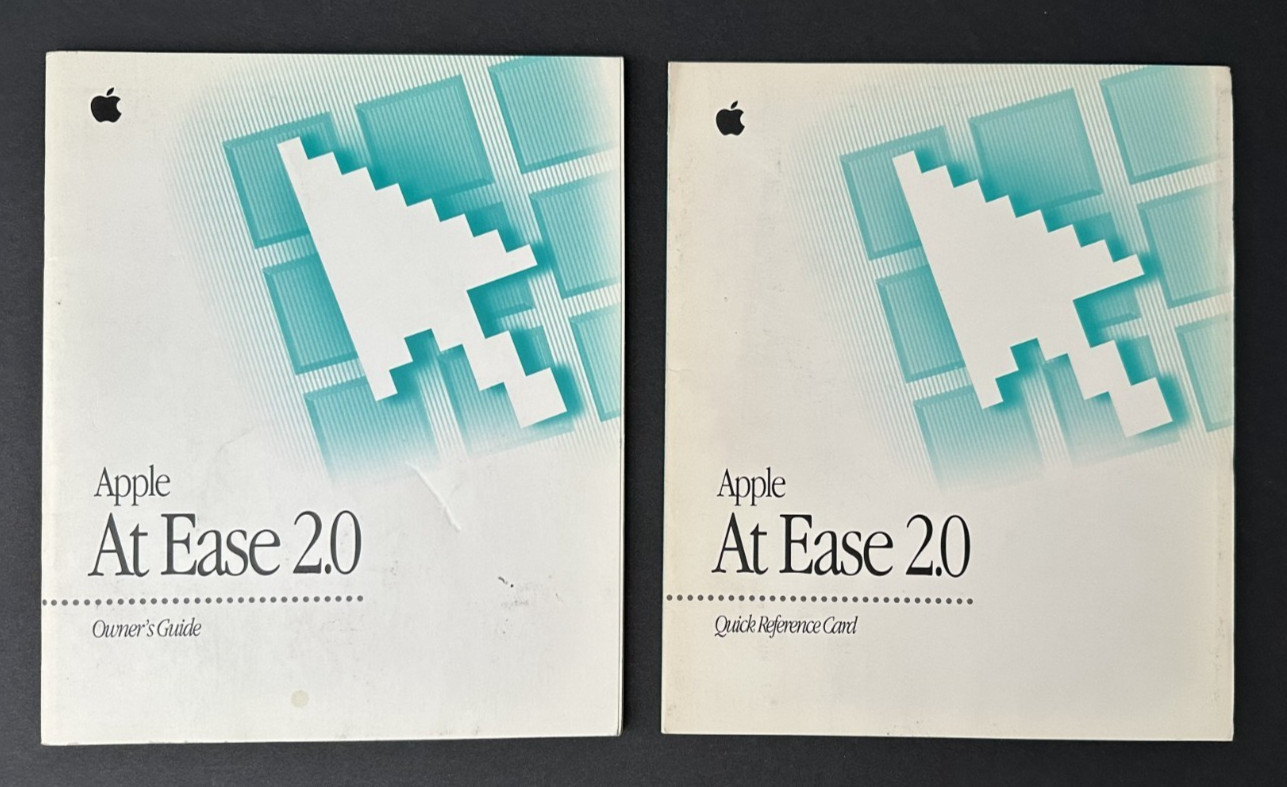 Apple At Ease 2.0 - Owners Guide Manual & Reference Card (1994 Macintosh)