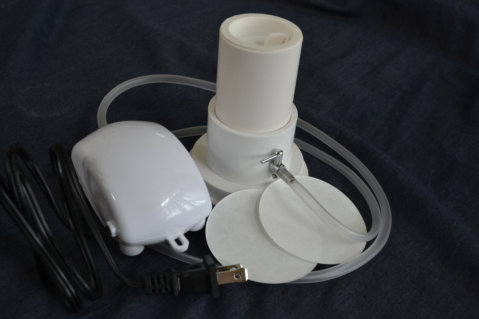 1 1/2" FLUID BED WITH AIR PUMP FOR POWDER PAINTING JIGS AND FISHING LURES