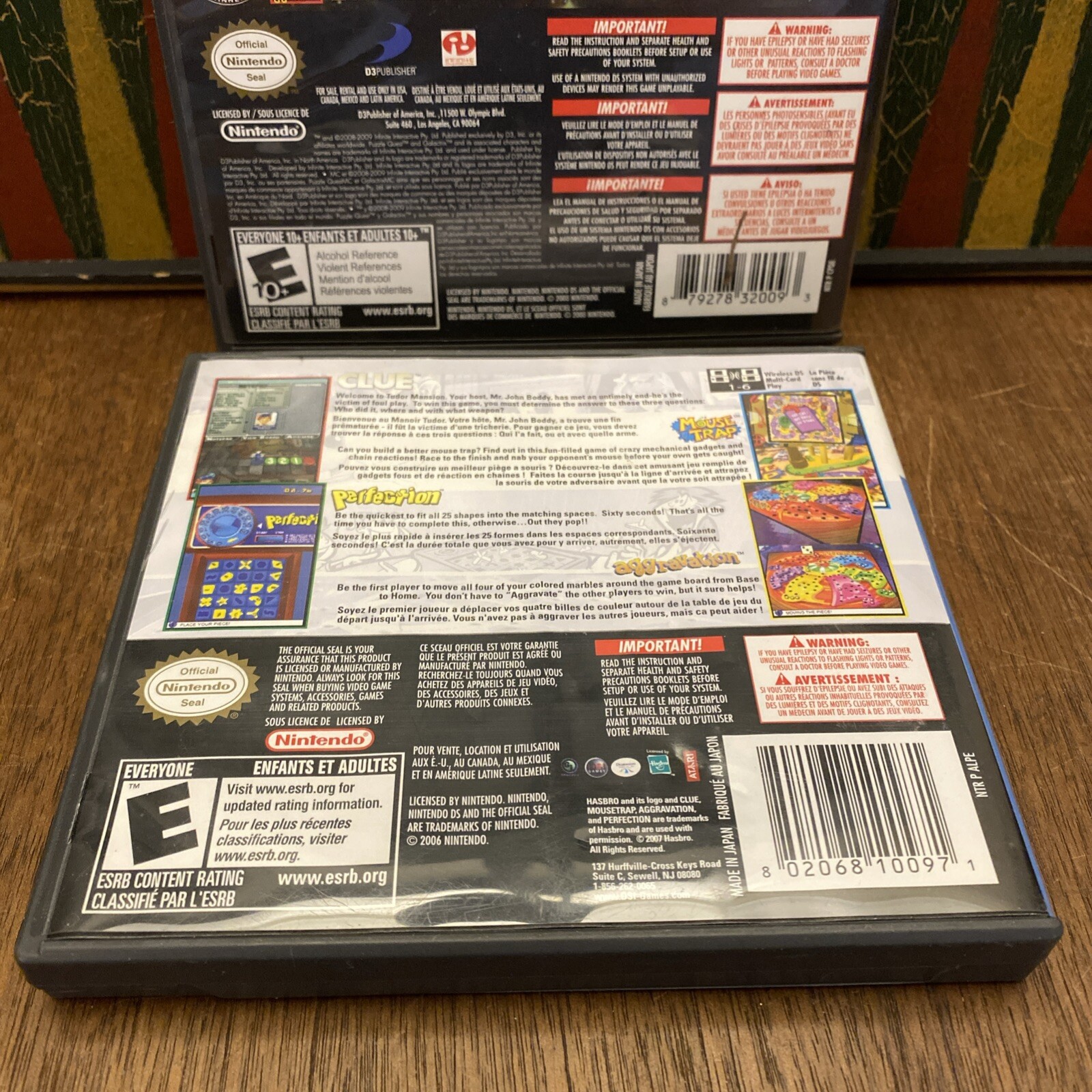 Nintendo DS Game CASES ONLY Galactrix Clue Mouse Trap Perfection Aggravation