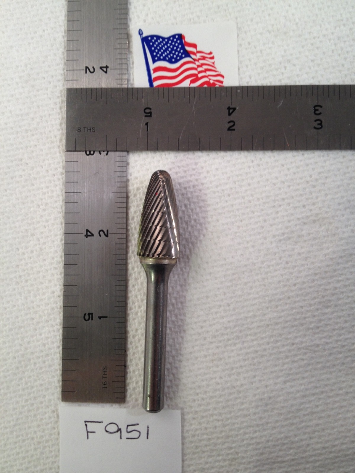1 NEW FALCON / SGS 1/4" SHANK CARBIDE BURR SF-5 SINGLE LINE CUT. TREE RAD (F951)