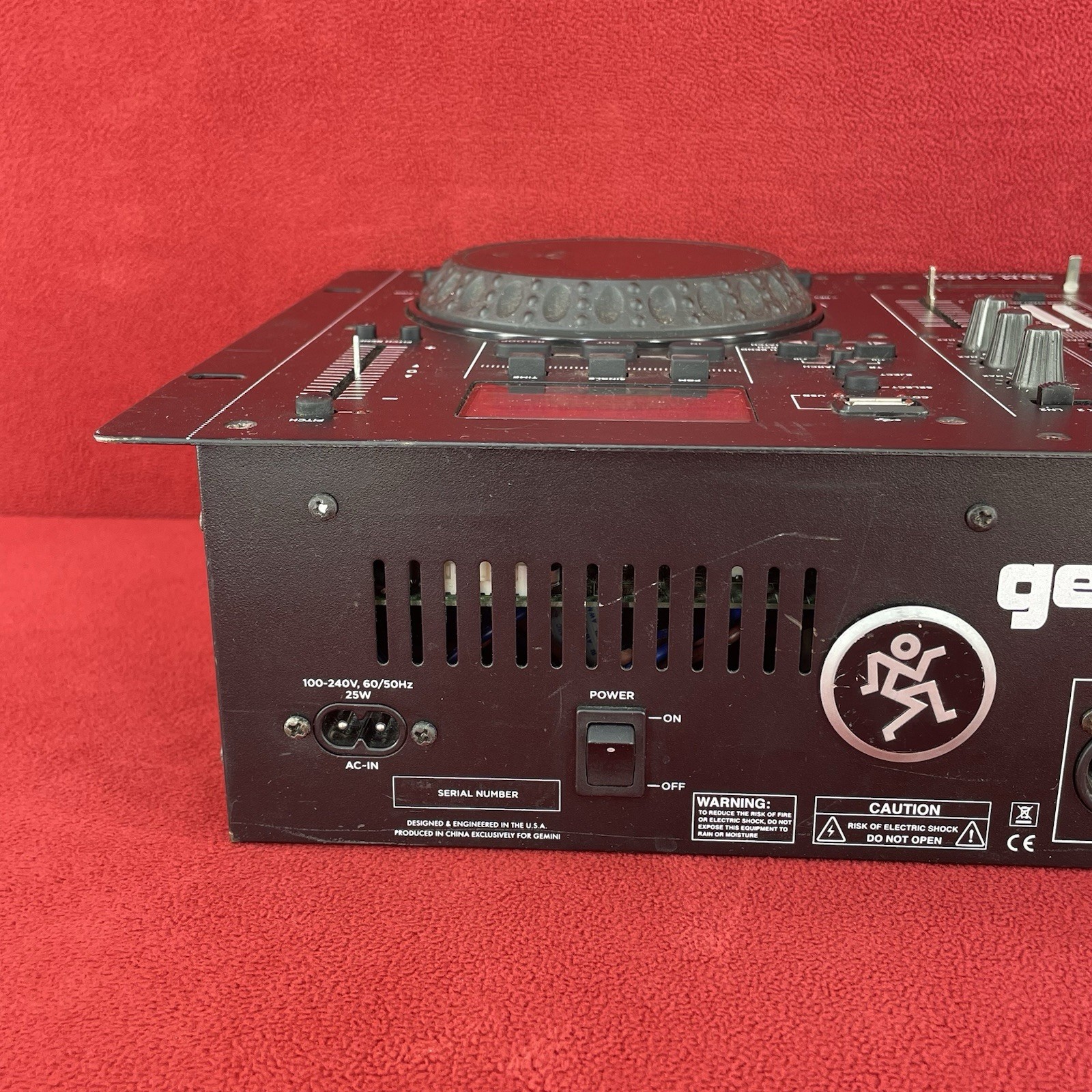 Gemini CDM-4000 Dual CD/USB DJ Media Player Console Only Half Usable
