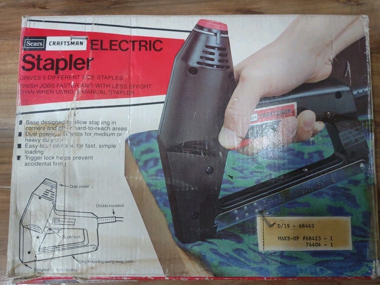 Sears Craftsman 968423 Electric Stapler W/ Box & Instructions Looks Hardly Used!
