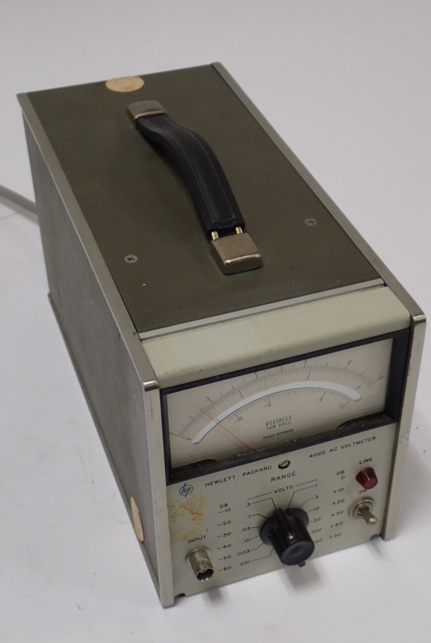 HP 400E AC VOLTMETER 1mV to 300V.F.S. OPTION C10 In 115/230Vac POWER UP PARTS