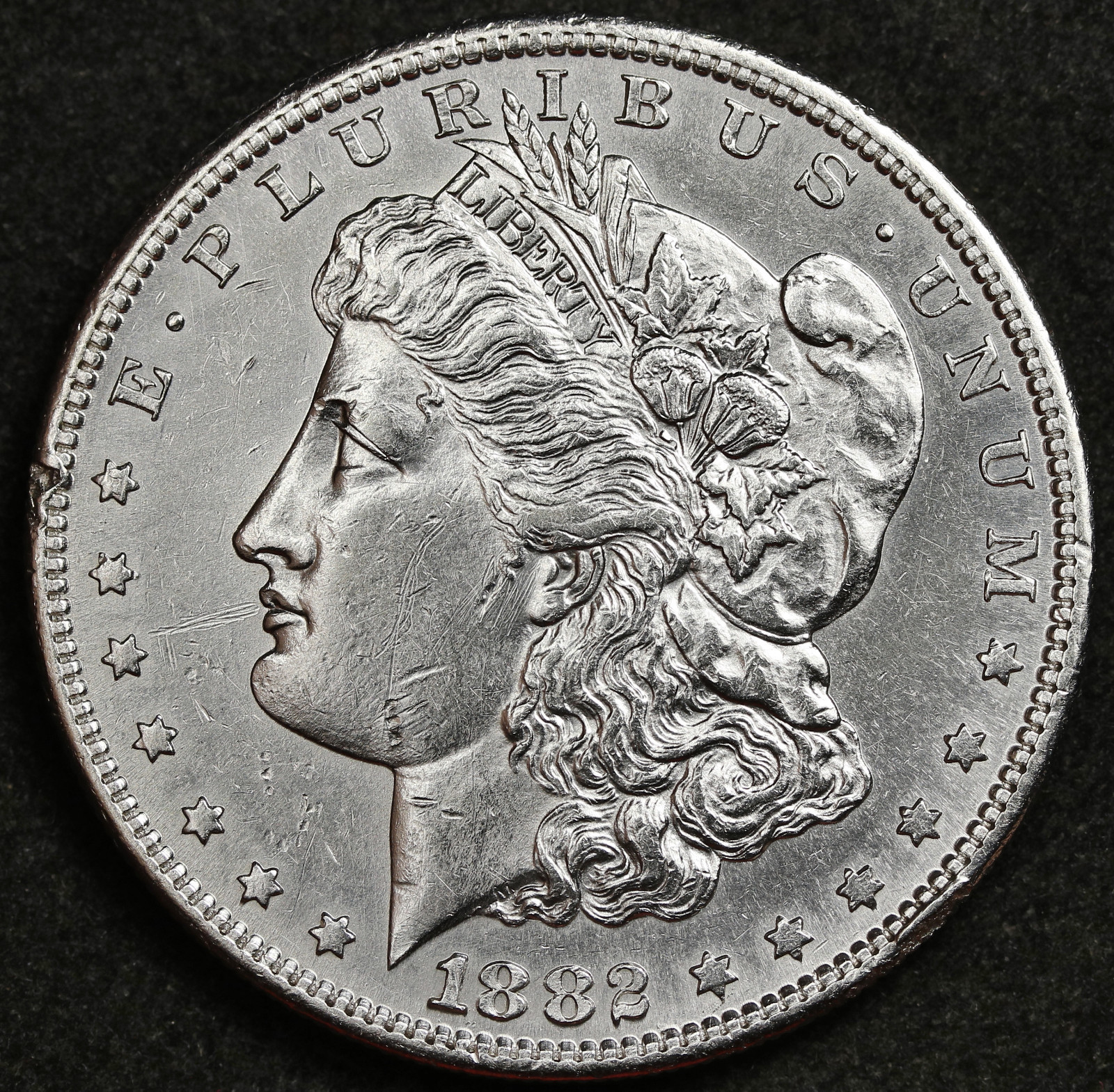 1882-s Morgan Silver Dollar.  B.U.  94795  (Inventory G)