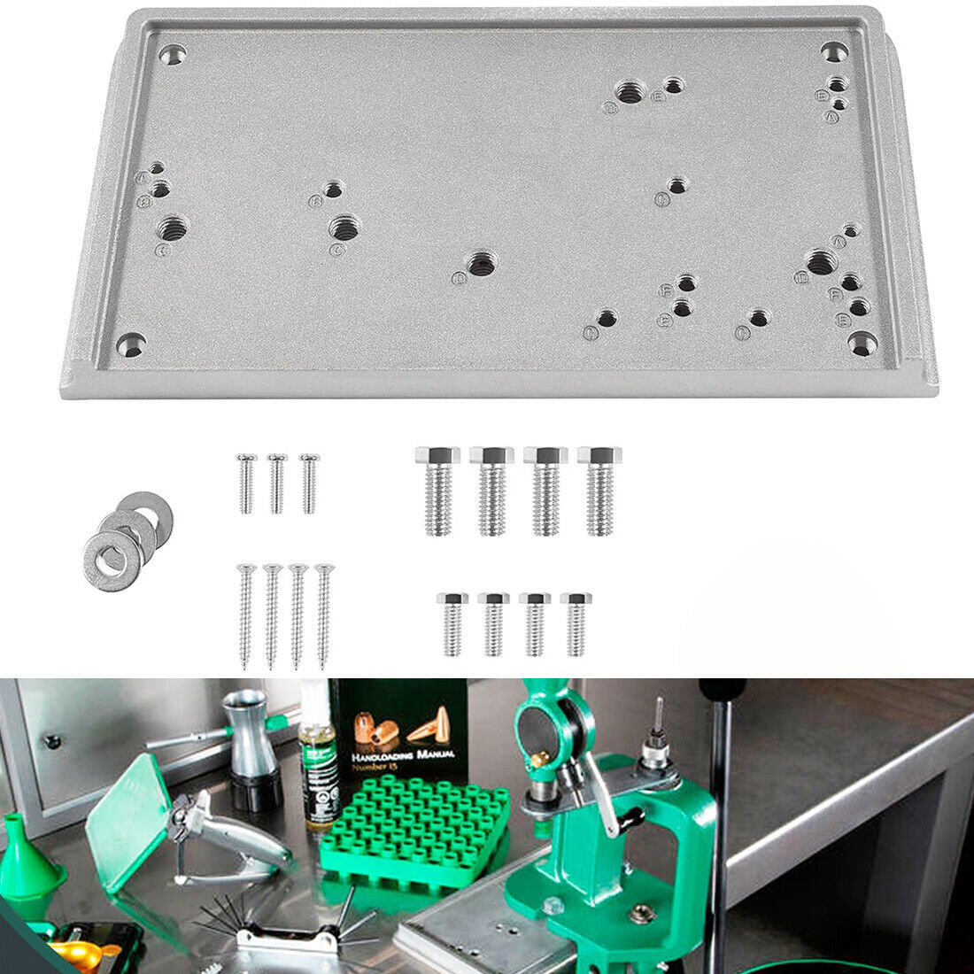 9282 Accessory Base Plate-3 Grey Reloading Bench for RCBS Rock Chucker Supreme