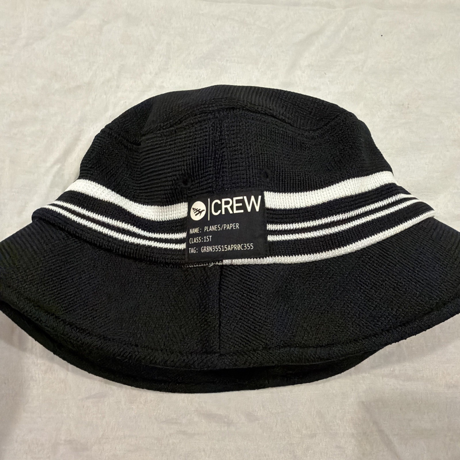 Paper Planes Black Bucket Hat Sz L/XL NWT $60 MSRP