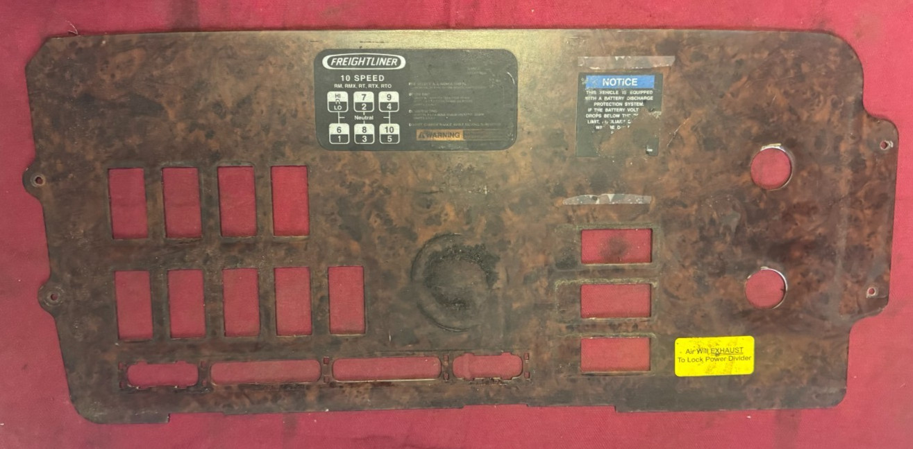 TRIM PANEL FREIGHTLINER 22-45867-000 WOOD GRAIN INSTRUMENT DASH COVER,