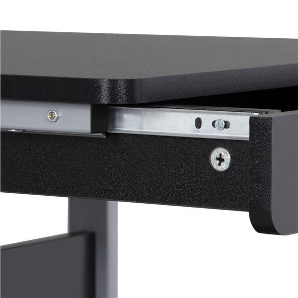Small Spaces Rolling Computer Desk Corner Laptop Work Desk Printer Table Storage