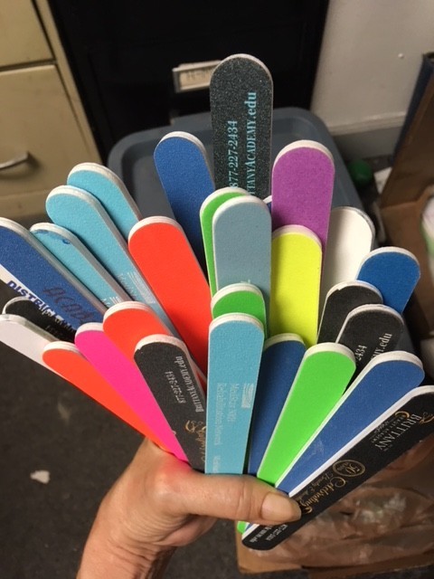 30 Prof. 7" Salon Nail Files 180/180 grit Cushion Emery Boards size 7" x 3/4"