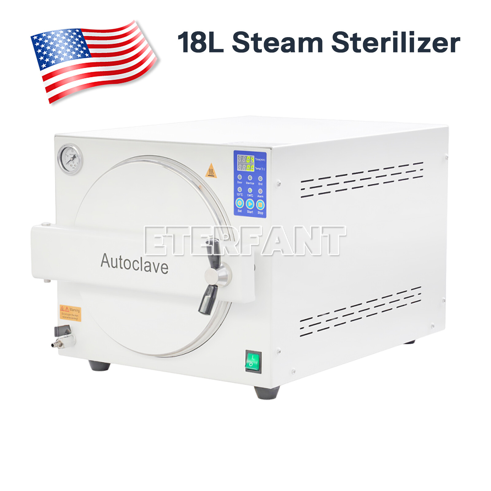 Dental 18/23L Autoclave Class B/N Steam Sterilizer/27L UV Sterilization Cabinet