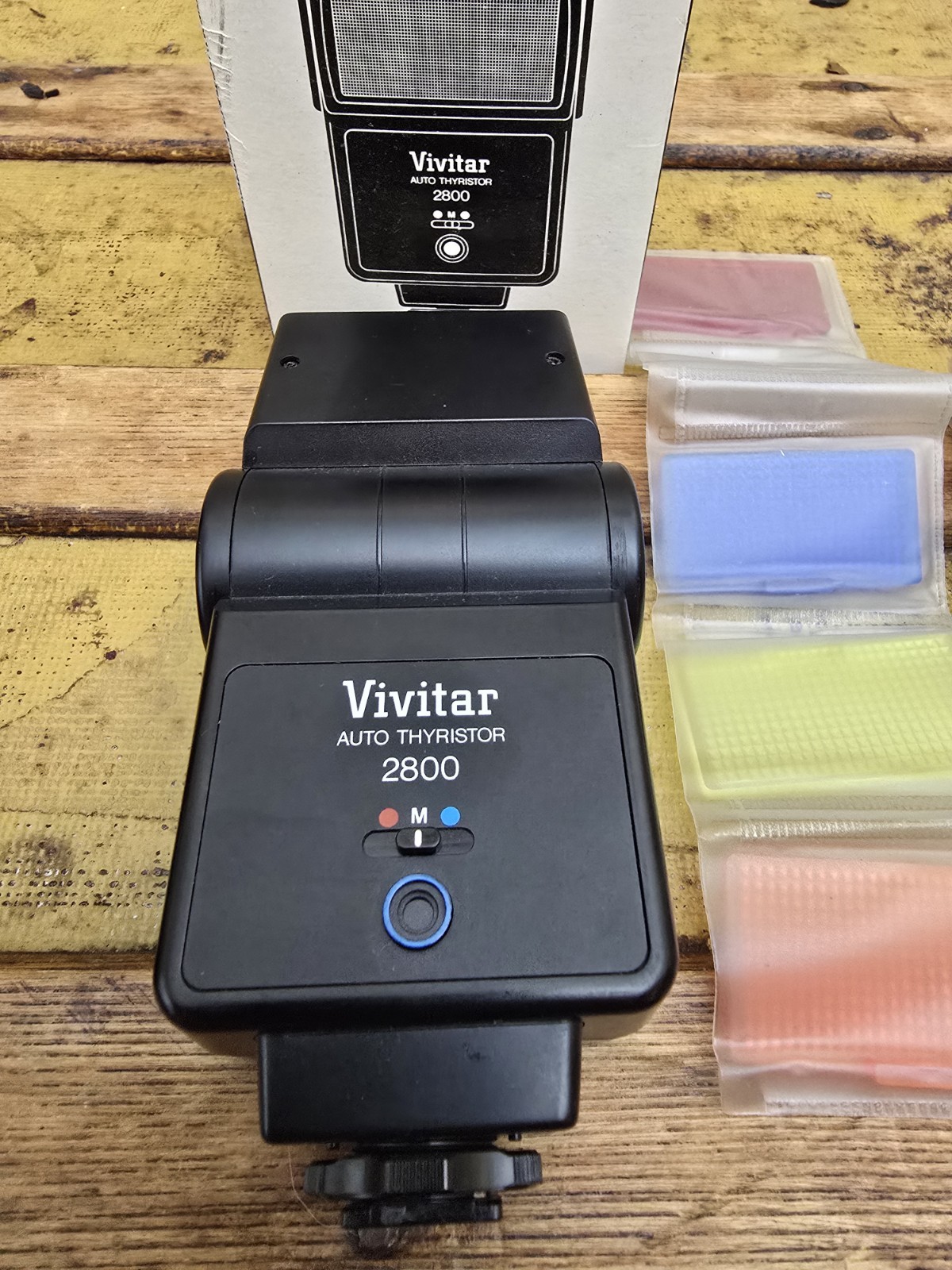 Vivitar 2800 Auto Thyristor Electronic Flash Kit Boxed Manual Tested Working