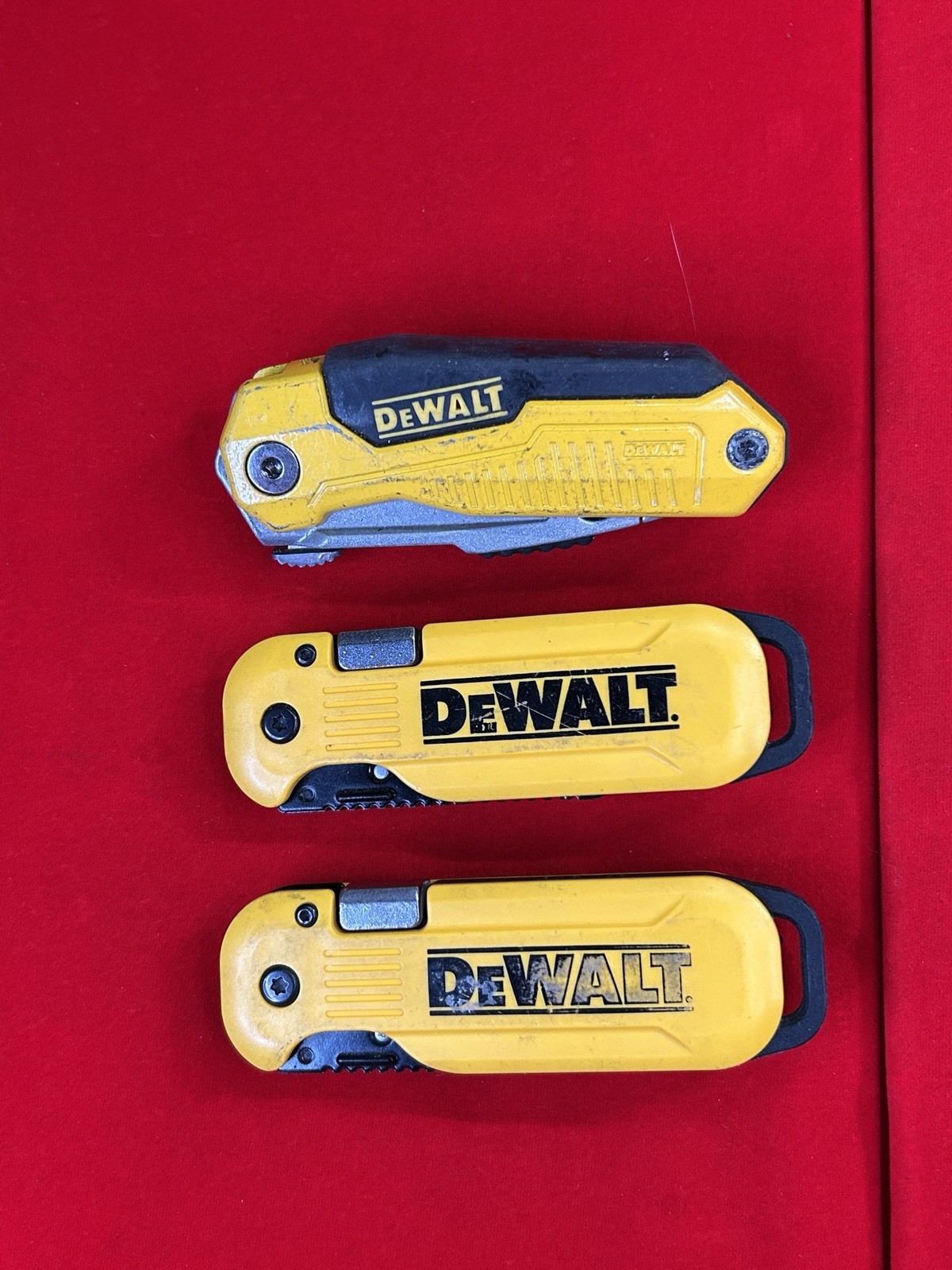 DeWalt Lot 3 Folding Utility Knife Box Cutter