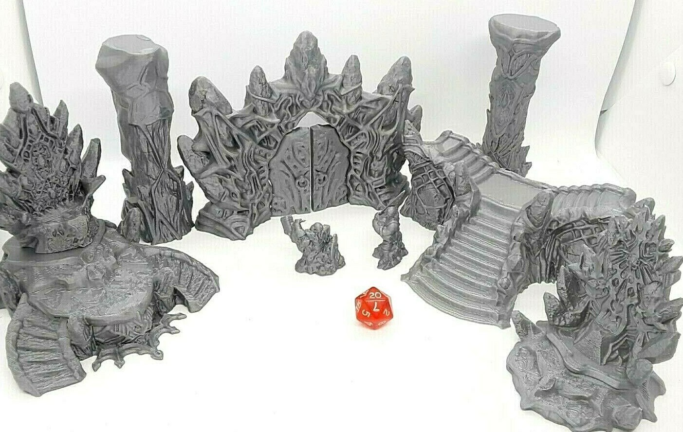 12 Piece Icy Palace Castle Set Scatter Terrain Scenery 28mm Dungeons & Dragons