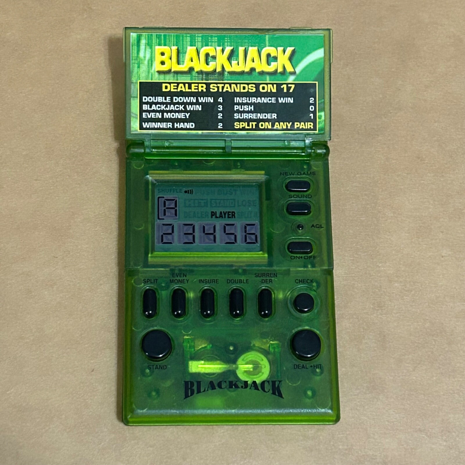 Vintage 1994 Micro Games of America Mini Vegas Blackjack w/ Instructions