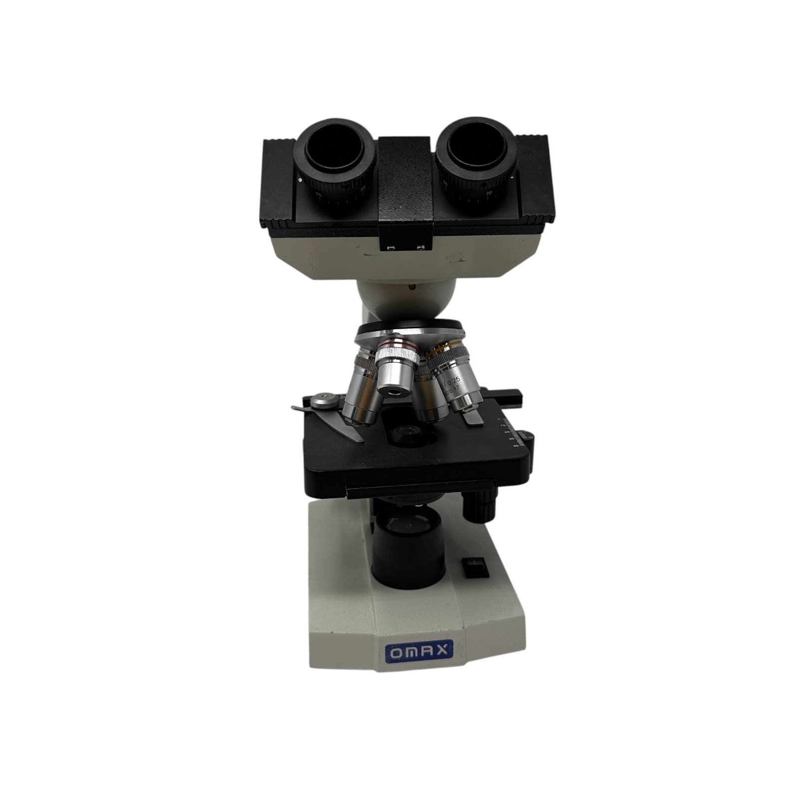 OMAX Binocular Compound Microscope w/ Mechanical Stage 4 Objectives 40x–1000x