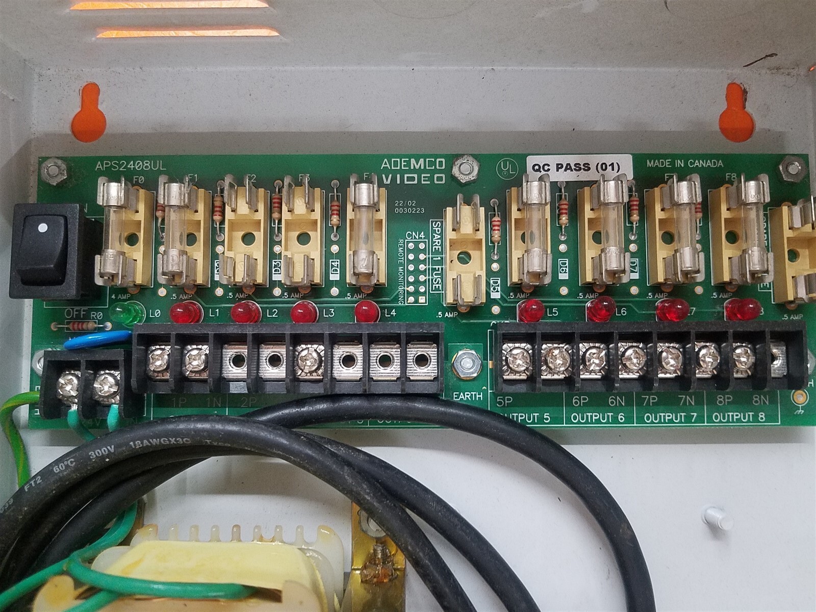 ⭐️⭐️⭐️⭐️⭐️Used Ademco CCTV Video Power Supply APS2408UL