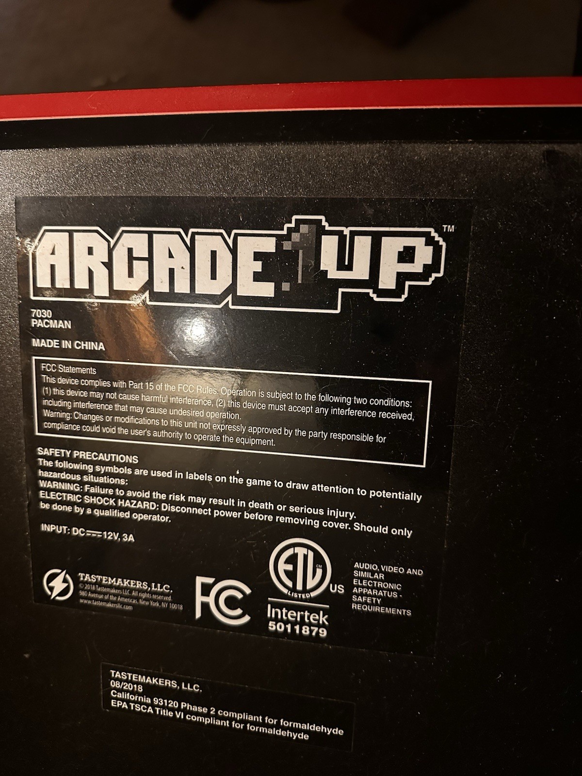 Pac Man Plus Reproduction Collectible Video Arcade Machine