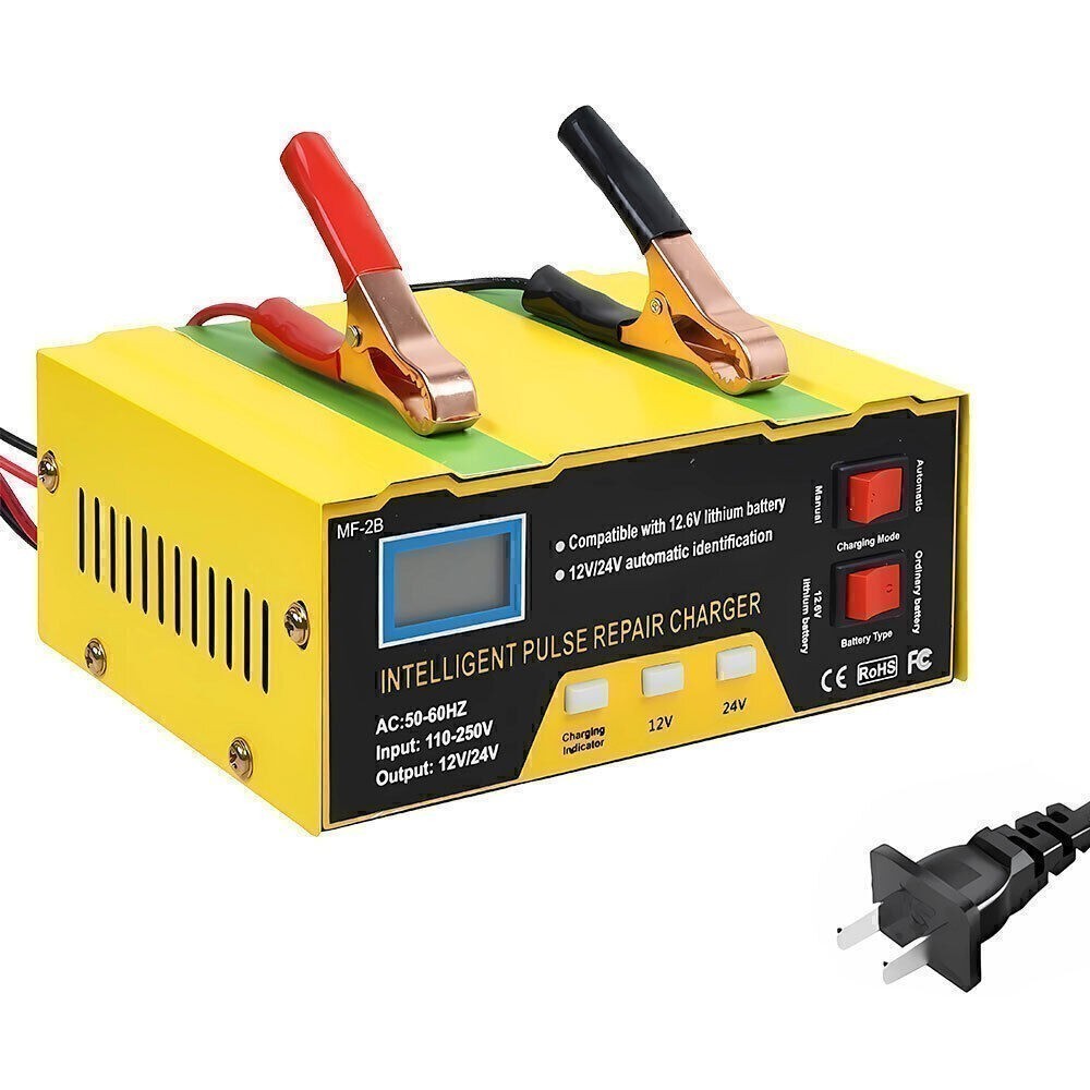 Heavy Duty 400A Car Battery Charger 12V/24V Smart Automatic Pulse Repair Trickle
