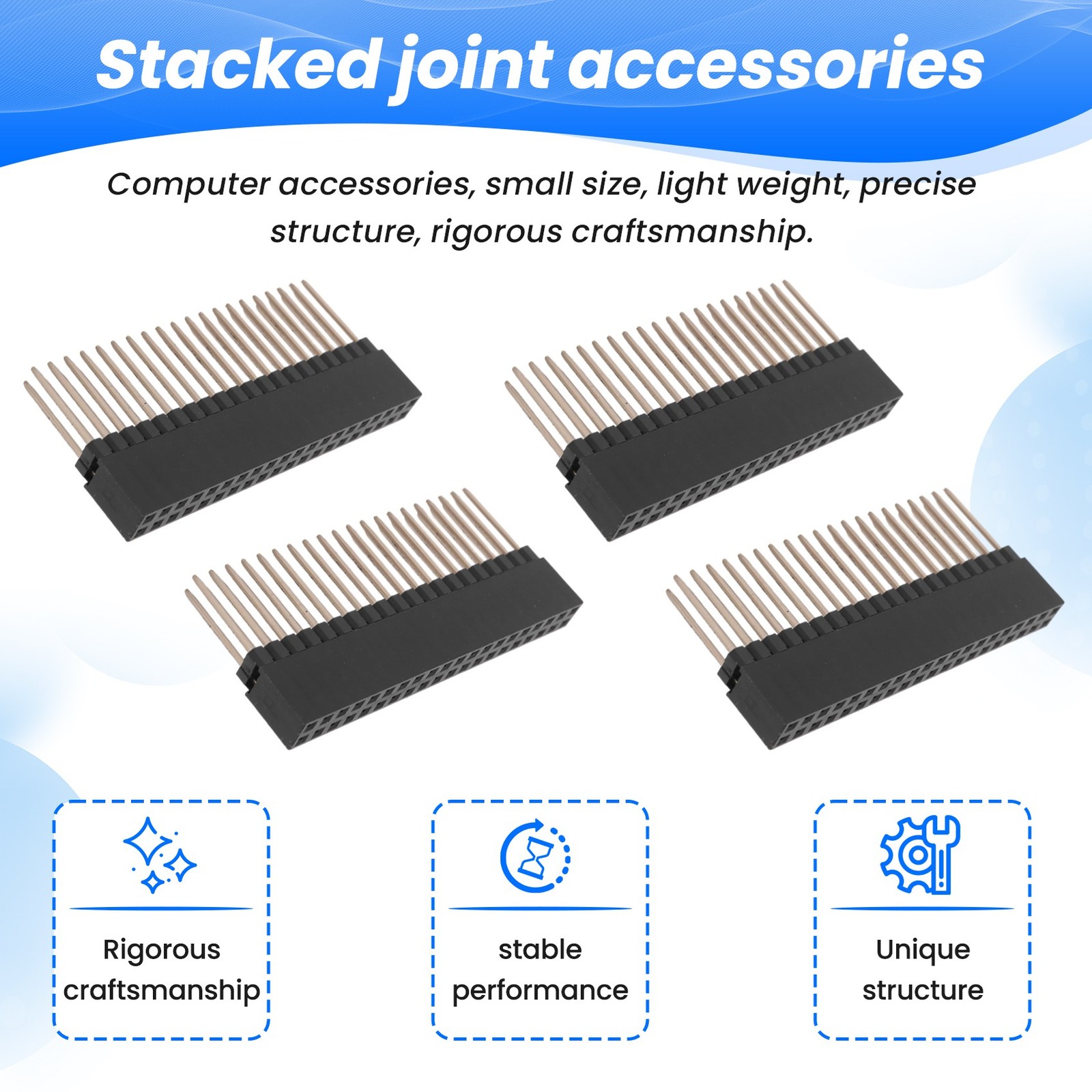 2 x 20(40 Pin) Stacking Header for A+/B+/Pi 2/Pi 3 Extra Tall Header (Pack6687