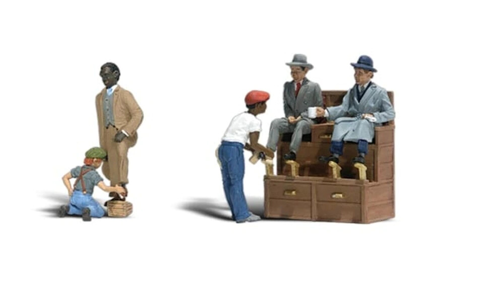*NEW*  Woodland Scenics - A2176  "Shoe Shiners" - N SCALE 1/160th Scale