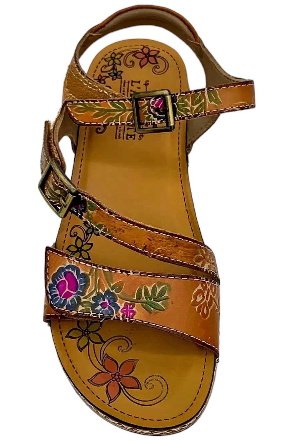 L'Artiste x Jane & Coco Leather Sandals Camel