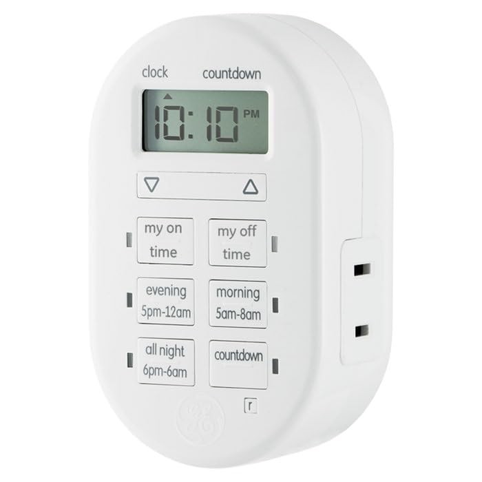 myTouchSmart Plug In Digital Timer Indoor Simple Set White 26892 Outlet