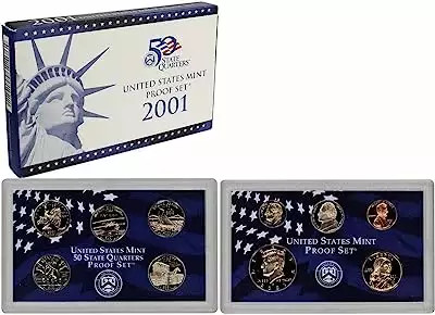 2001 Clad Proof Set with Box and COA ($2.91 FV)