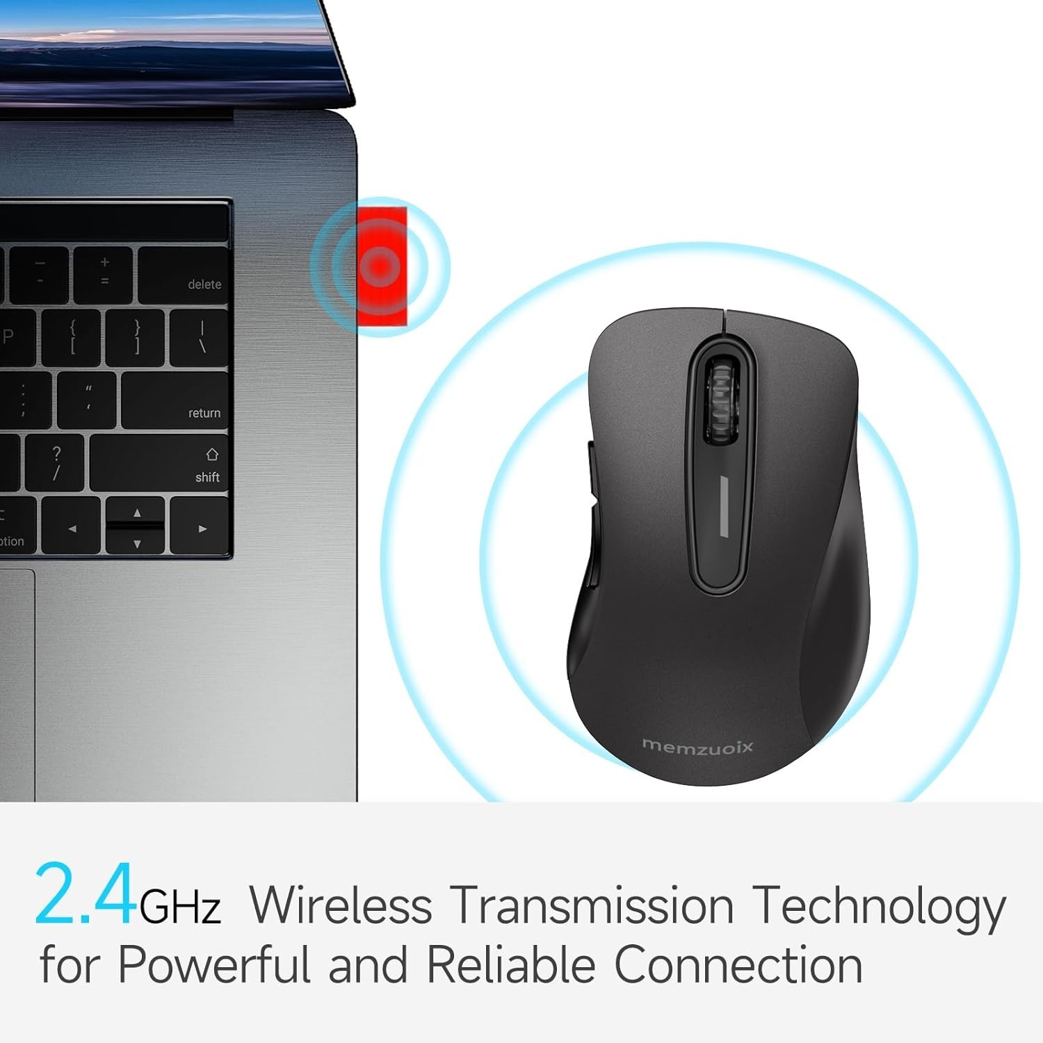 2.4G Wireless Mouse, 1400 DPI Computer Mice with USB Receiver, Portable Wirel...