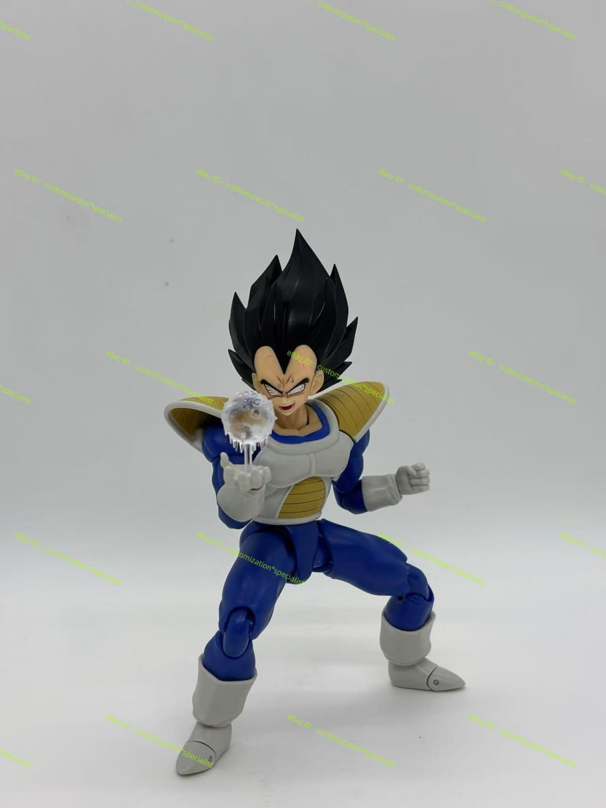 DDG-04 custom 1/12 shf 24000 vegeta 2.0 Black Hair Head Sculpture kit No Figure