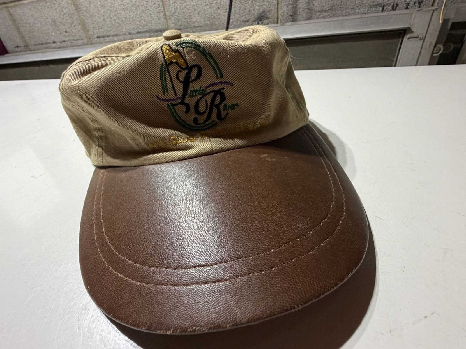 Camp David Little River Golf Club Pinehurst NC Embroidered Cap with Leather Brim